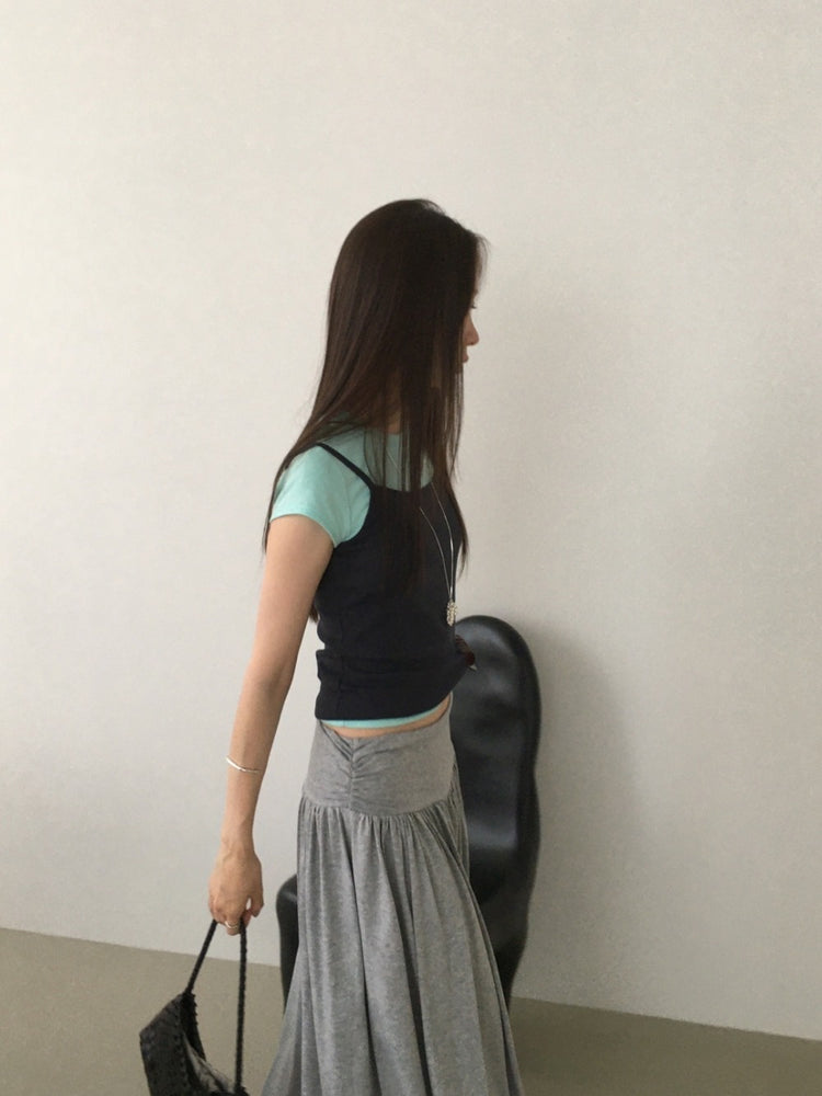 簡約美色修身背心