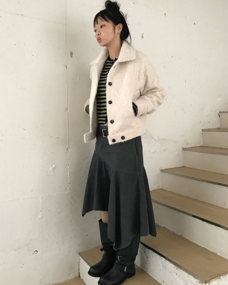 洗水不規則設計感半裙