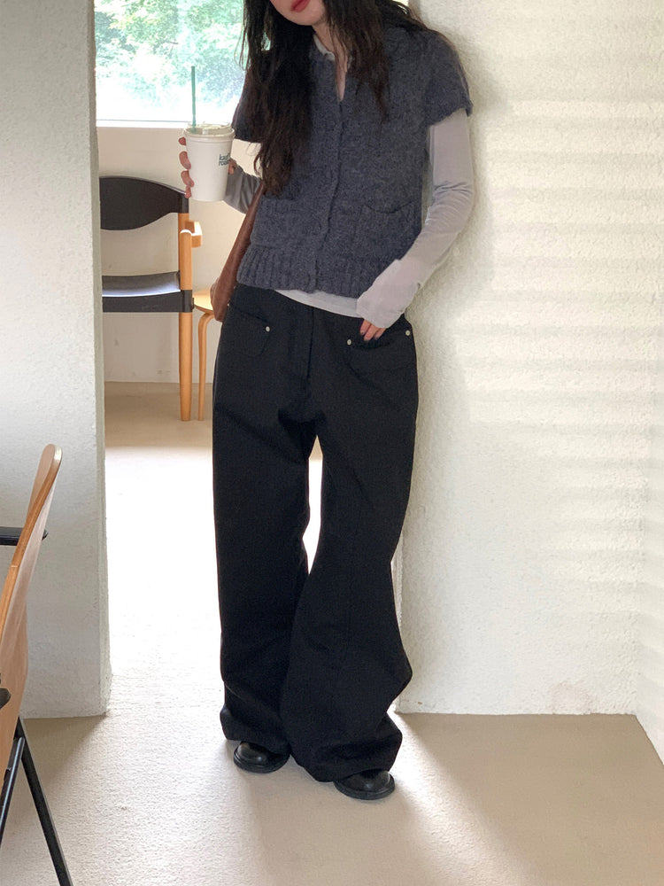 微透翻領扣鈕細節上衣