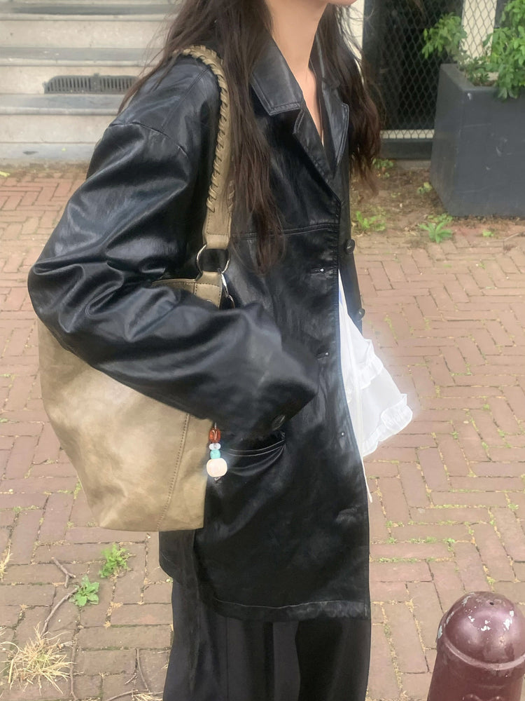 微透垂帶荷葉邊細節上衣