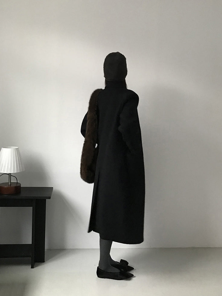 經典蝴蝶結絲絨質感尖頭鞋