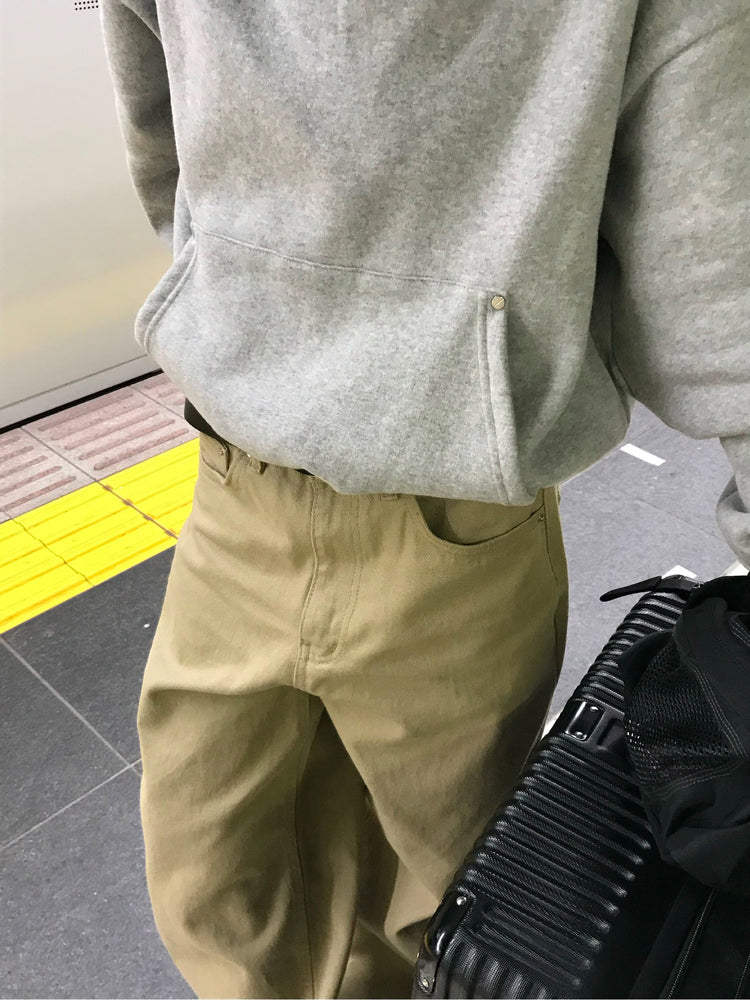 背口袋細節寬鬆直褲