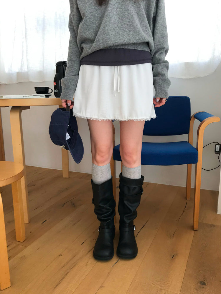 微透美色基礎袖細節上衣