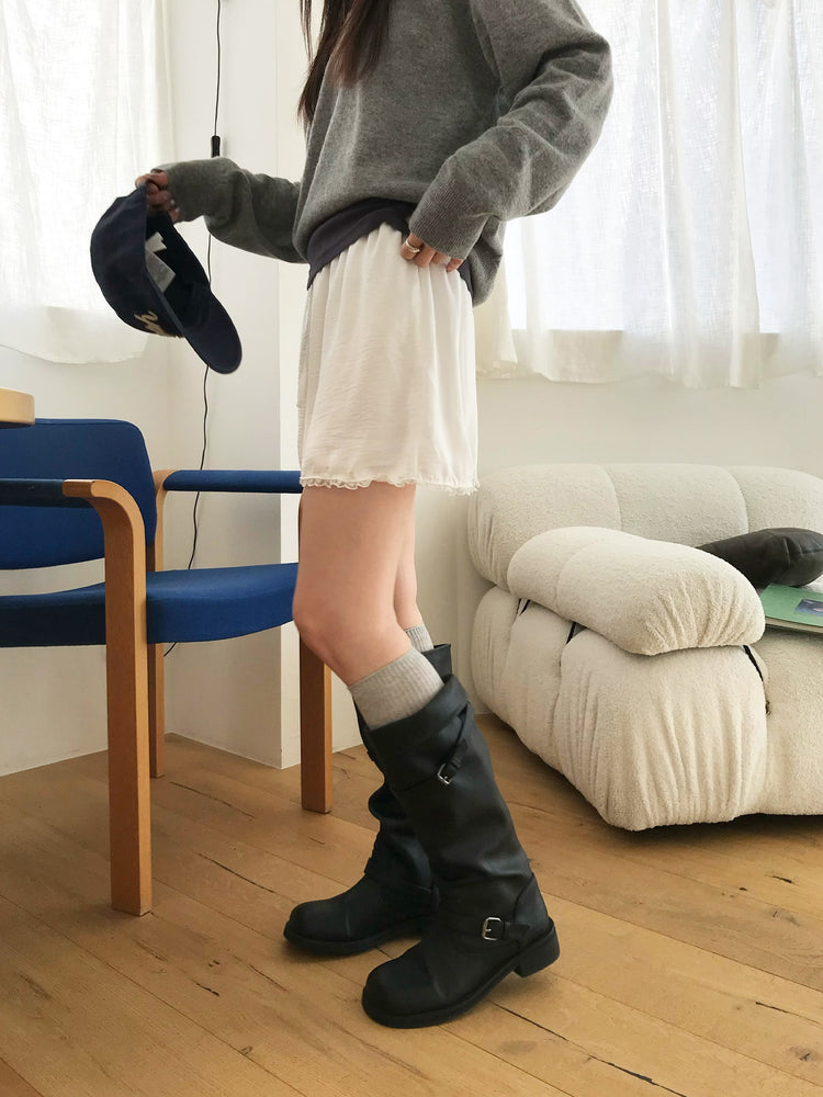 微透美色基礎袖細節上衣