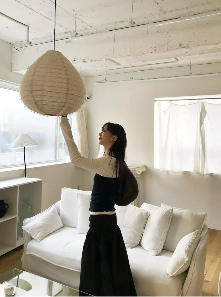 交疊蕾絲捲邊細節背心