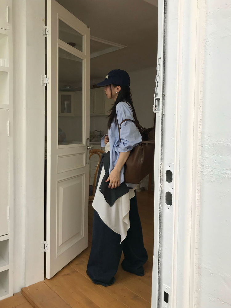 經典基礎棉質寬鬆襯衫