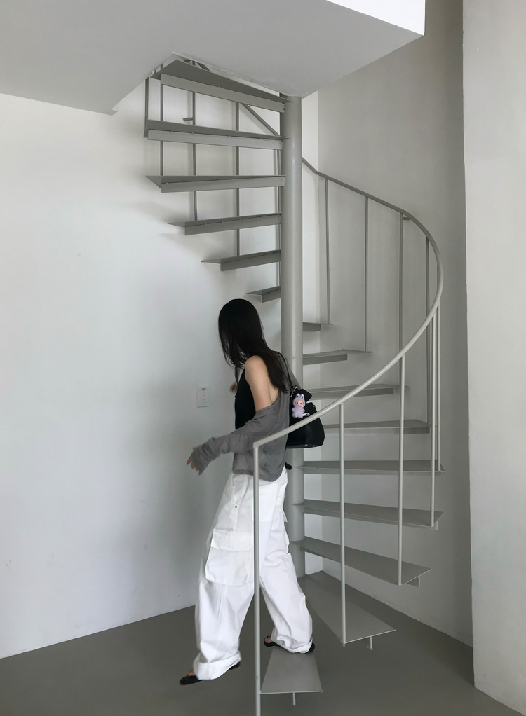 Unisex簡約口袋工裝褲