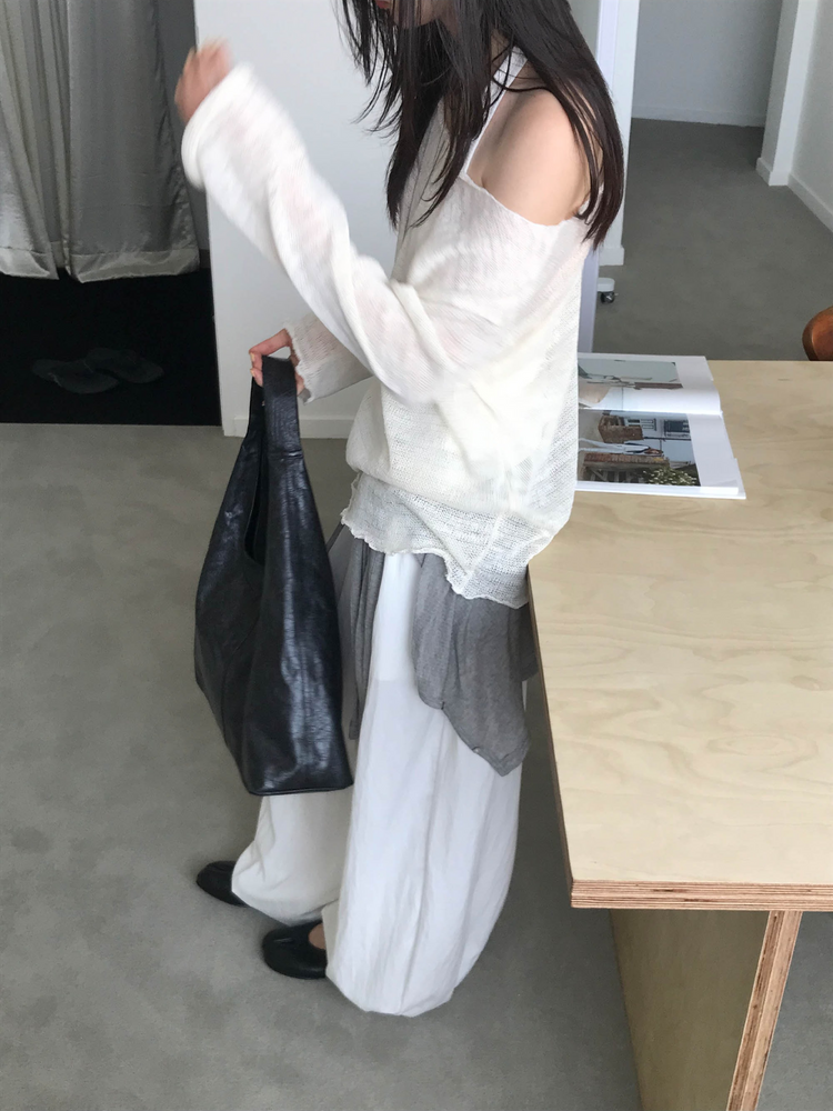 氣球輕薄垂感休閒褲