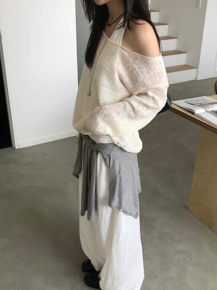 氣球輕薄垂感休閒褲