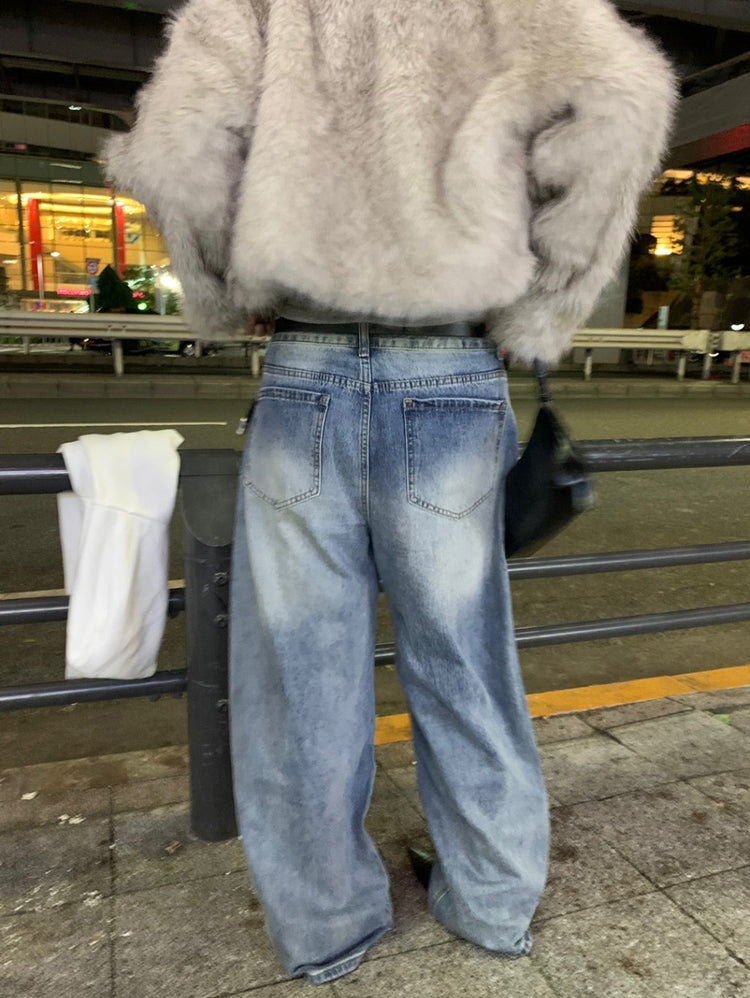 美式隨性感細節牛仔褲