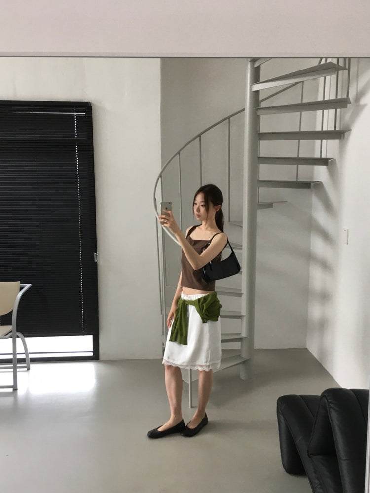 垂領雙層層次感背心