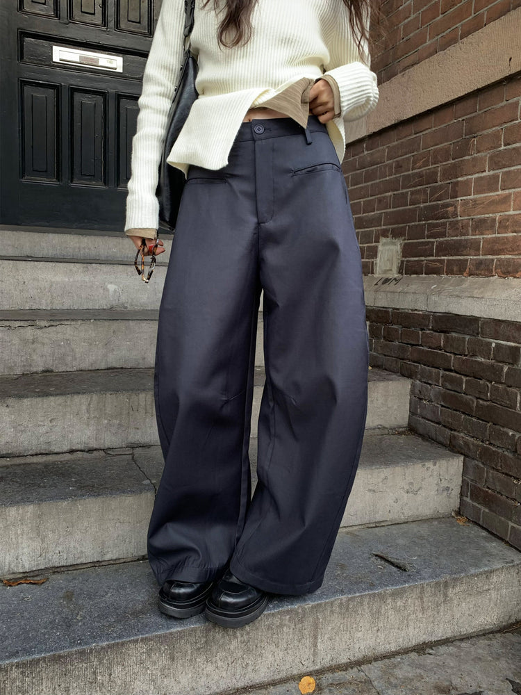 坑紋側開叉扣鈕細節針織上衣