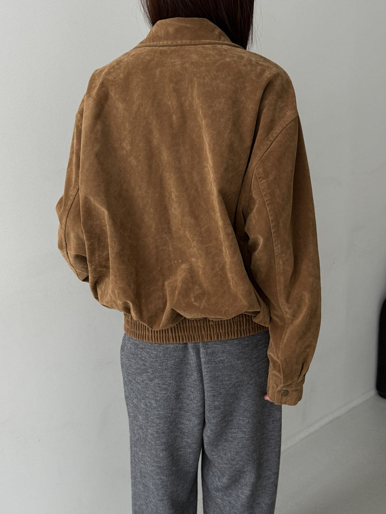 (現)美色磨砂皮質感外套