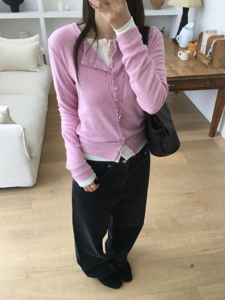 美色排鈕修身上衣