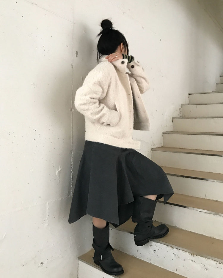 洗水不規則設計感半裙