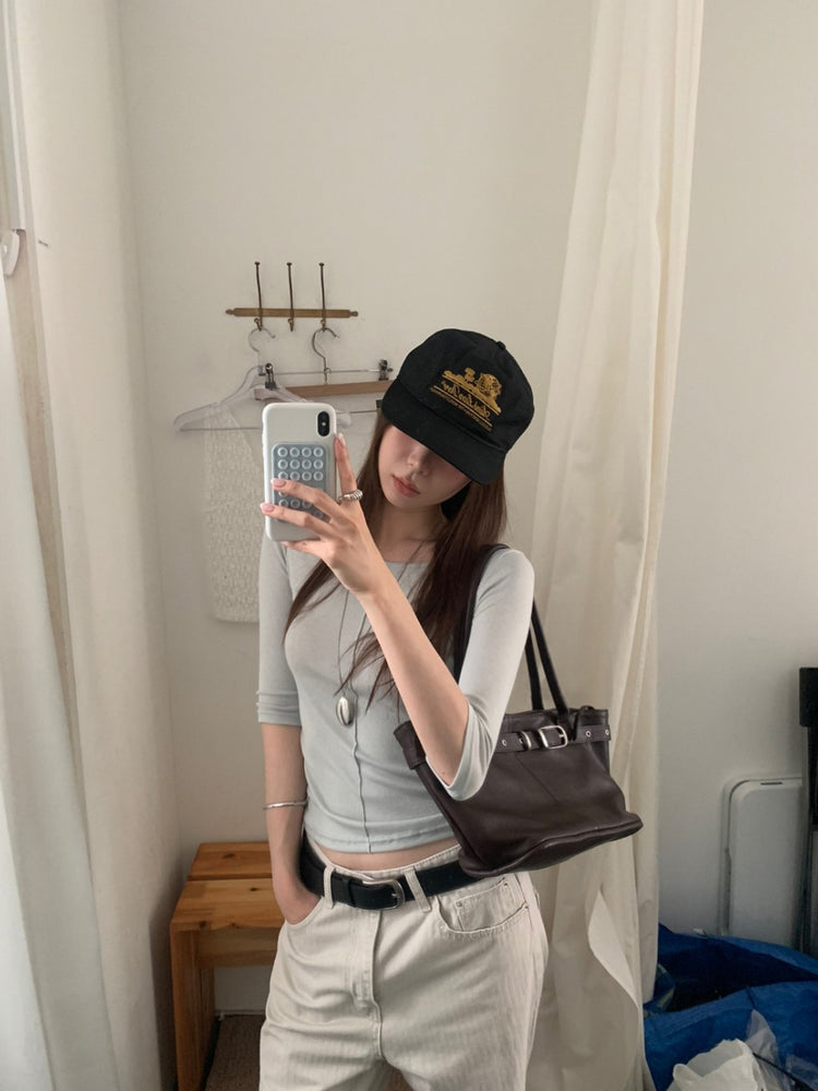 透膚蕾絲胸壓線細節背心