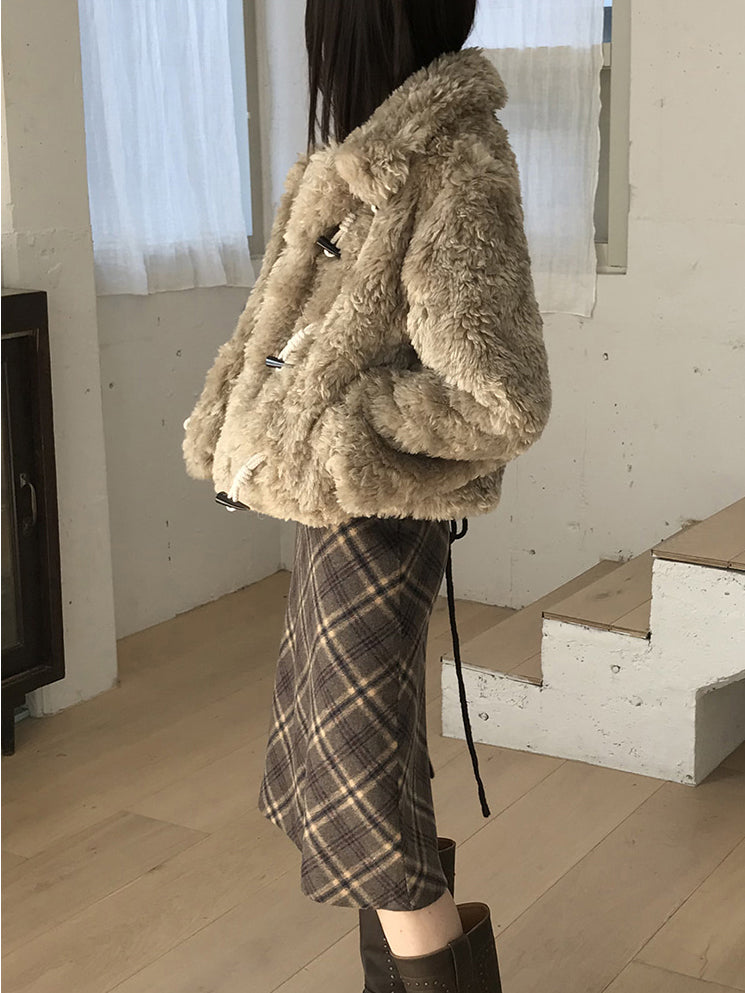 鉚釘側扣方頭中筒靴