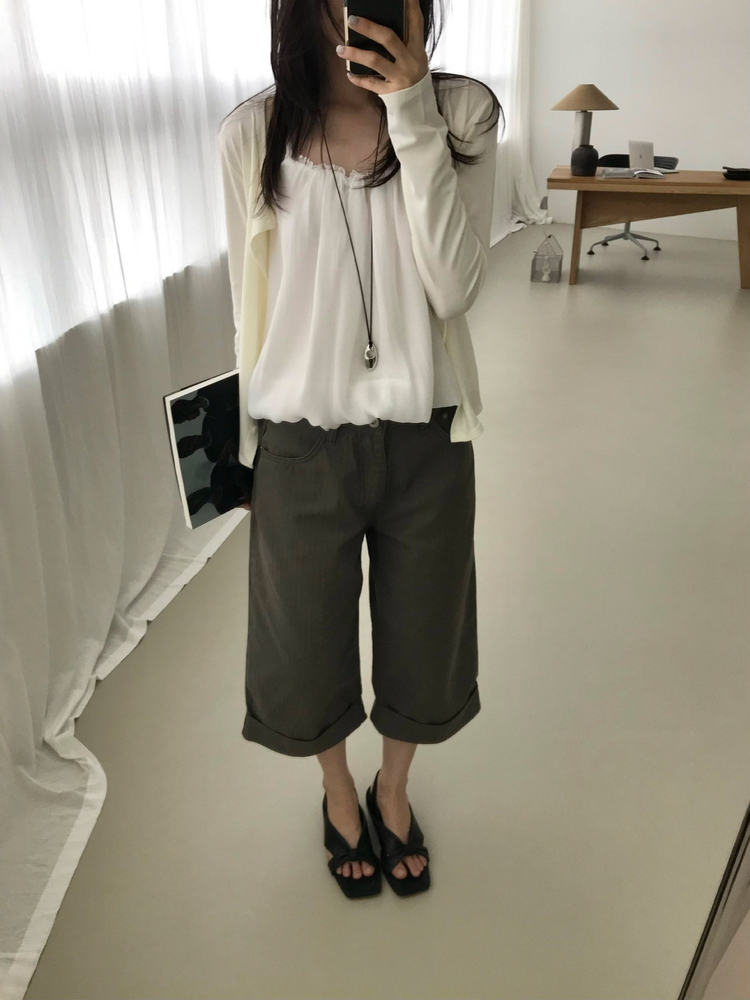 美色圓領排鈕外套