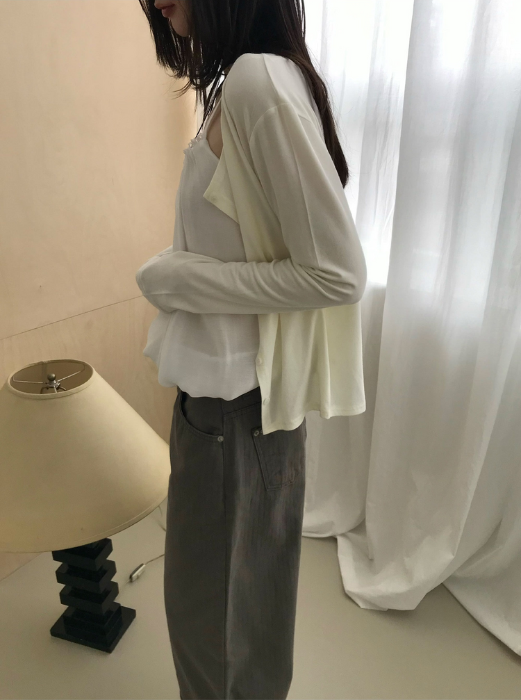 美色圓領排鈕外套