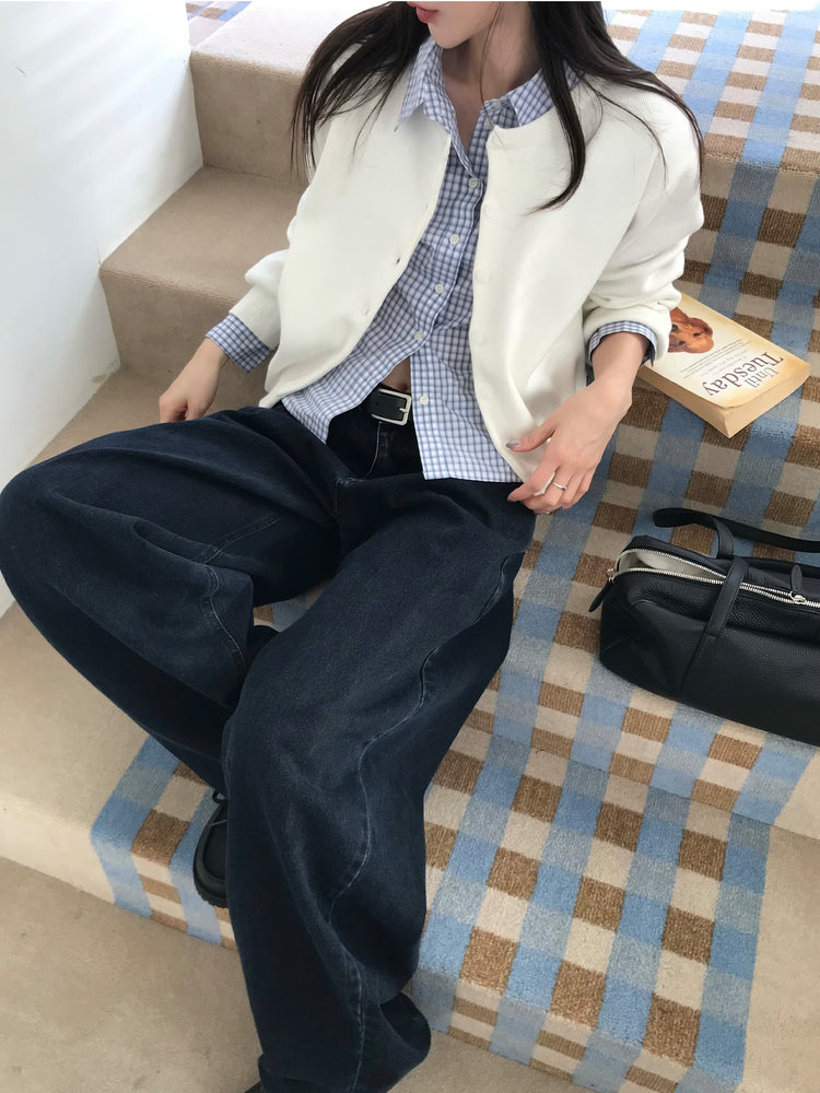 美色經典排鈕針織外套
