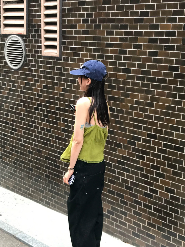 口袋明線細節牛仔褲