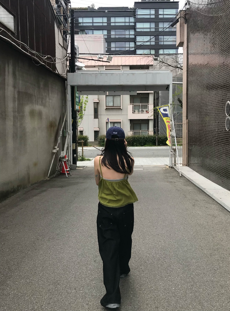 口袋明線細節牛仔褲