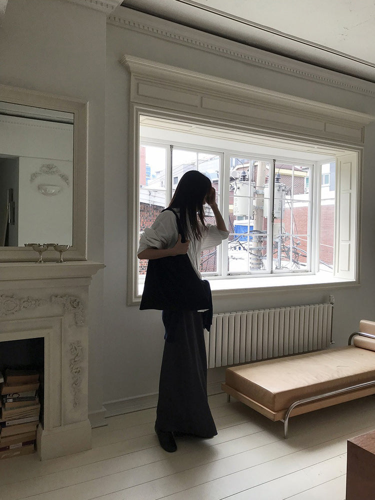 美色霧光澤感及踝裙