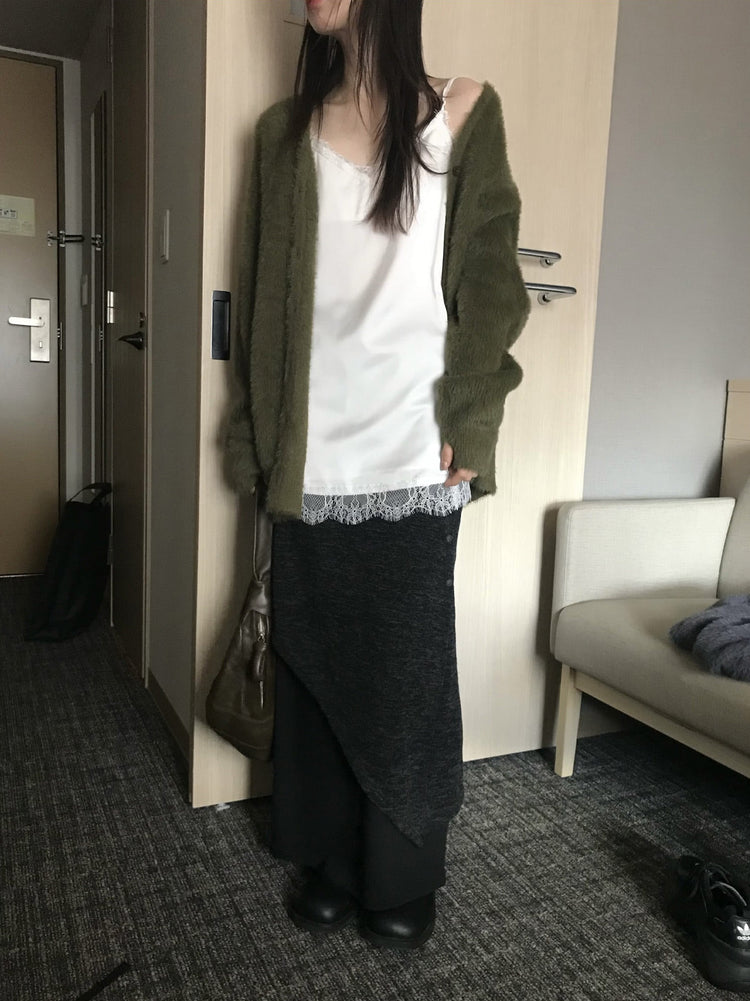 不規則設計感假兩件及踝裙