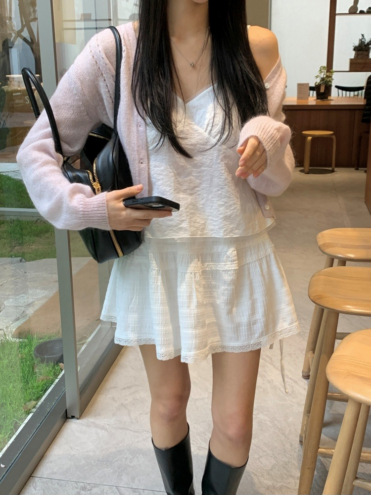 微透膚雙層細節上衣