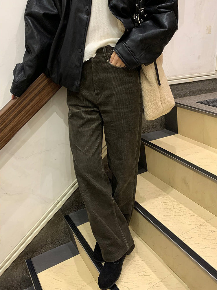 卷毛毛領內束細節皮外套