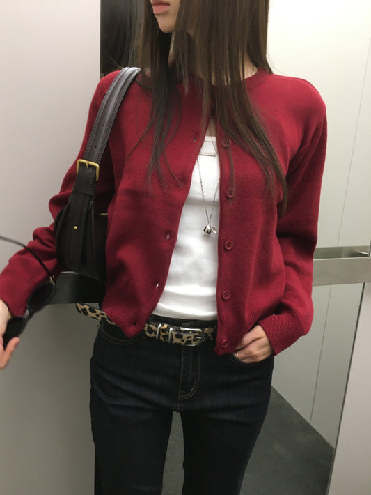 美色排鈕經典針織外套