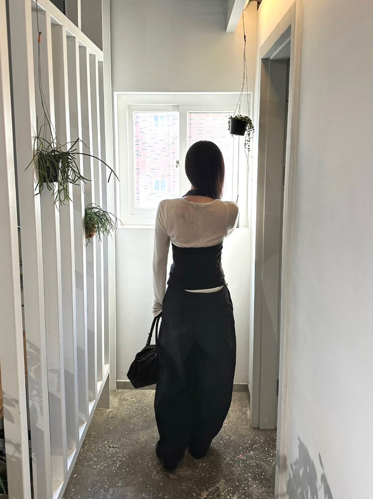 掛脖扣鈕細節背心