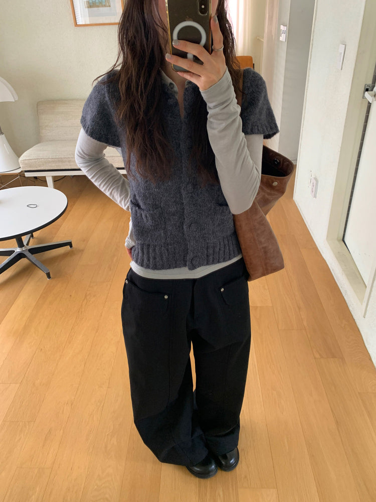 微透翻領扣鈕細節上衣