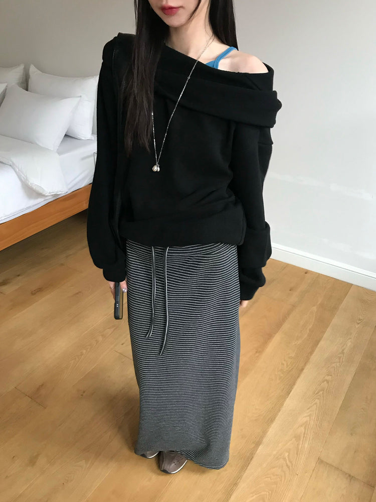 美色削肩細帶背心