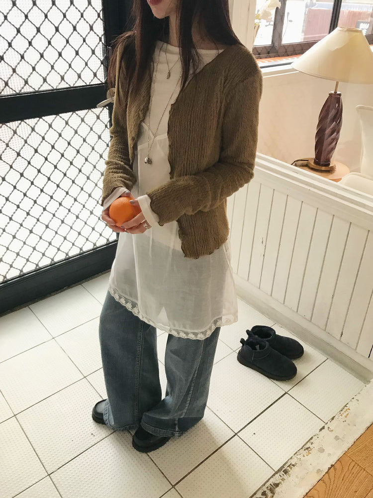美色船領修身上衣