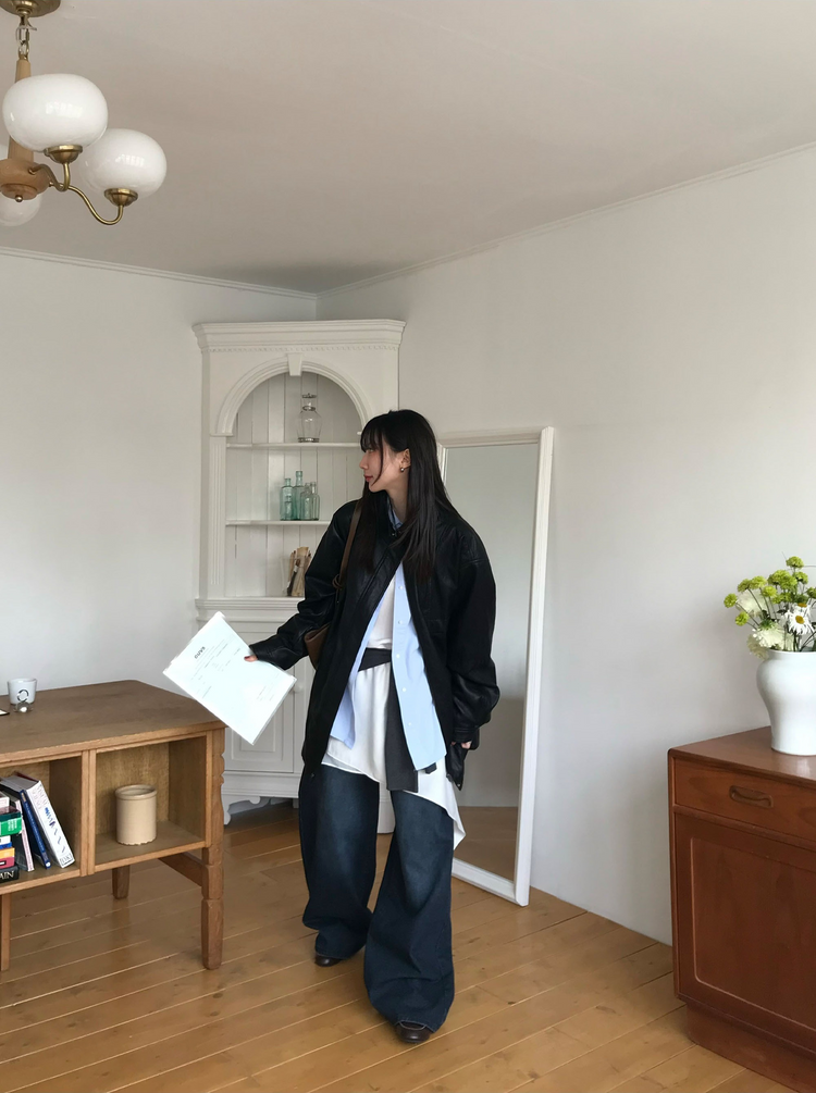 經典基礎棉質寬鬆襯衫