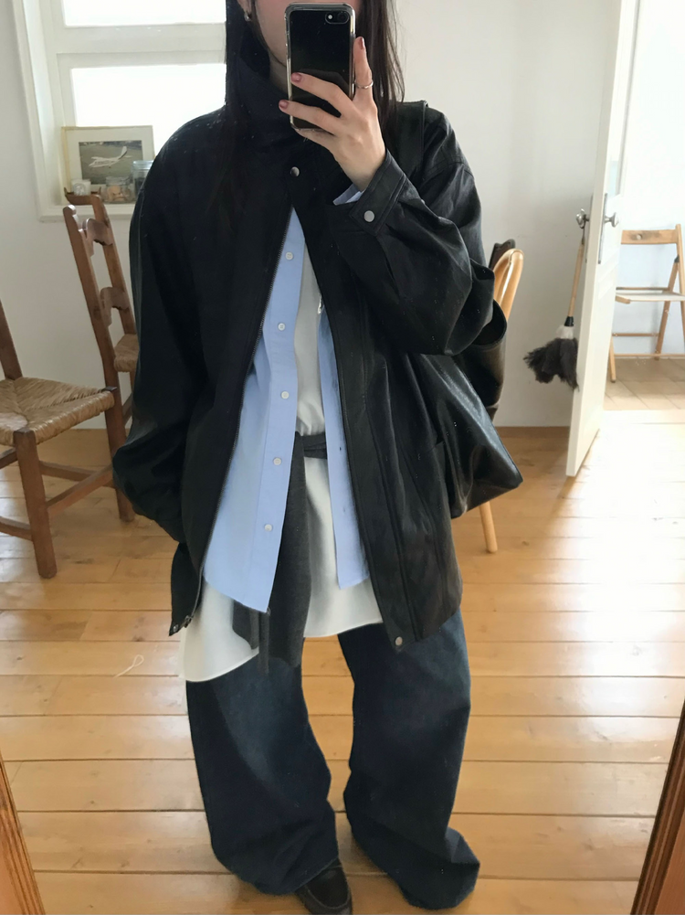 經典基礎棉質寬鬆襯衫