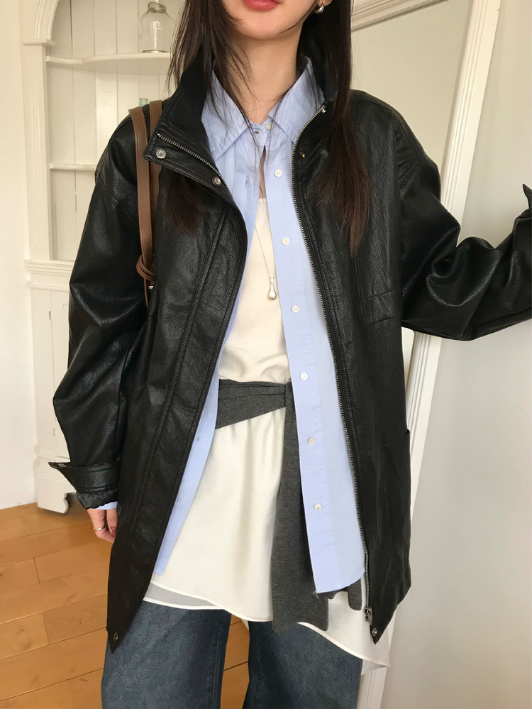 經典基礎棉質寬鬆襯衫