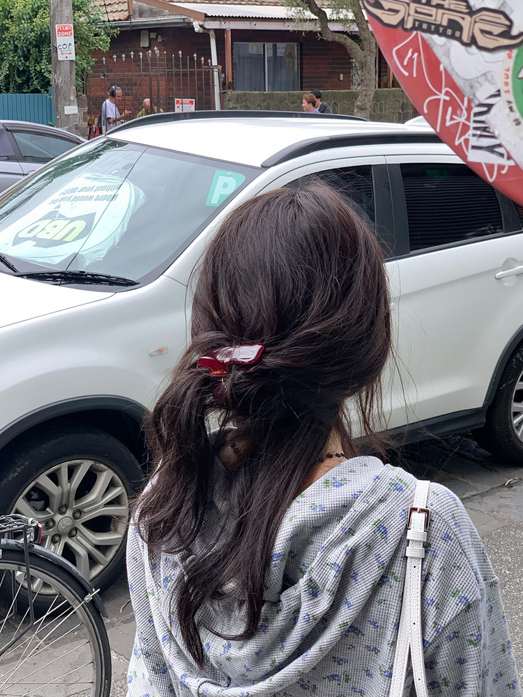 碎花華夫格背心連帽外套套裝