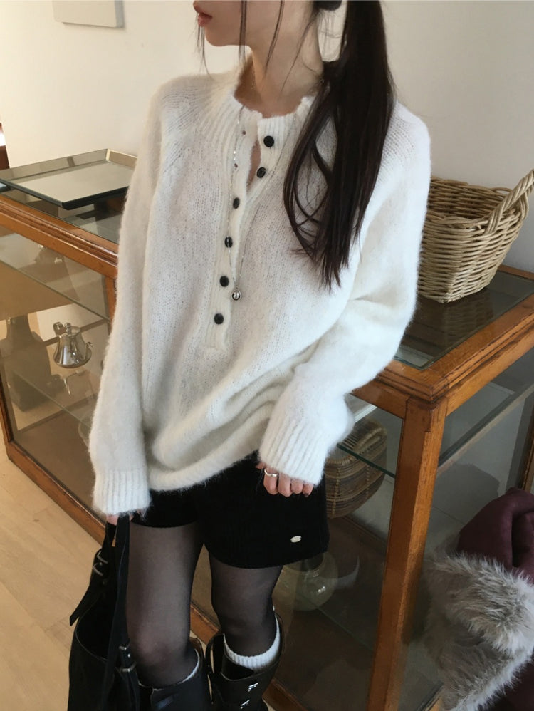 鐵扣細節燈芯絨短褲