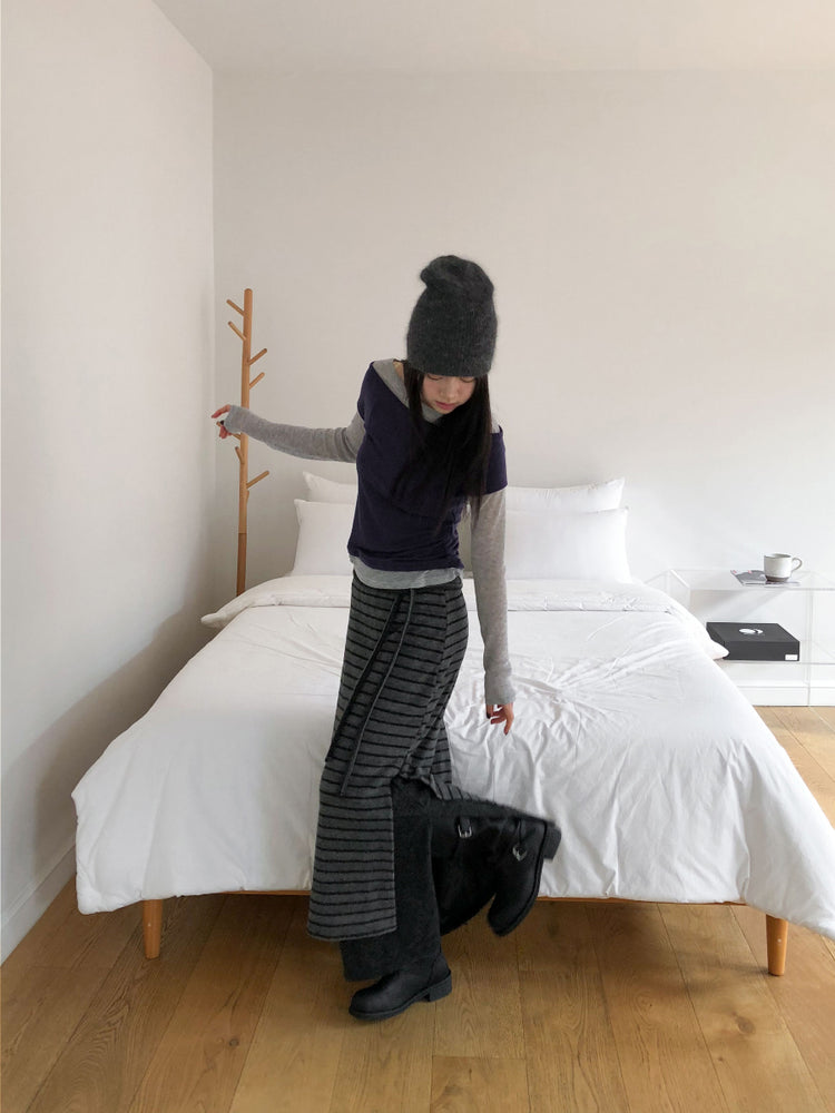 撞色層次感兩件式上衣