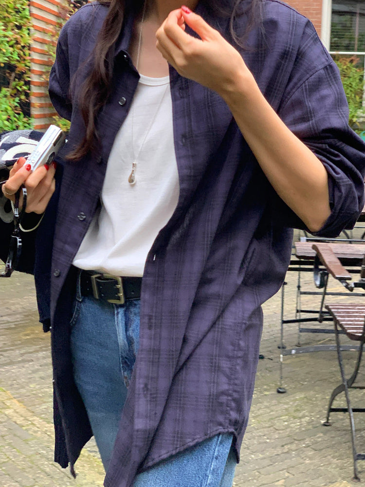 復古美刷色微鬆直筒牛仔褲