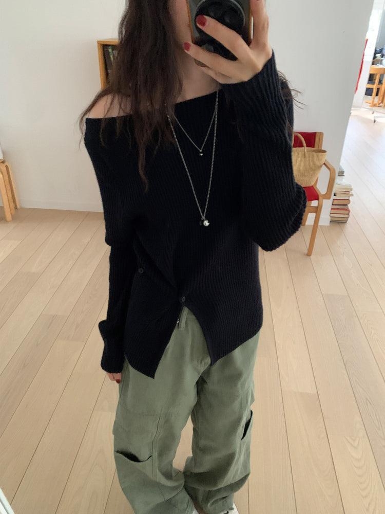 復古美色廓形工裝褲