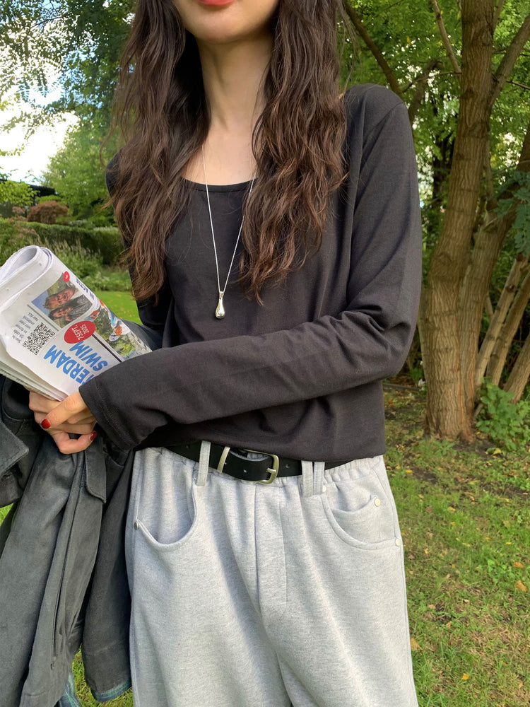 基礎大U領上衣