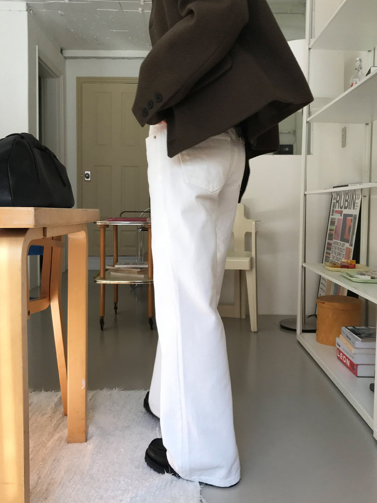 Polo領修腰針織上衣