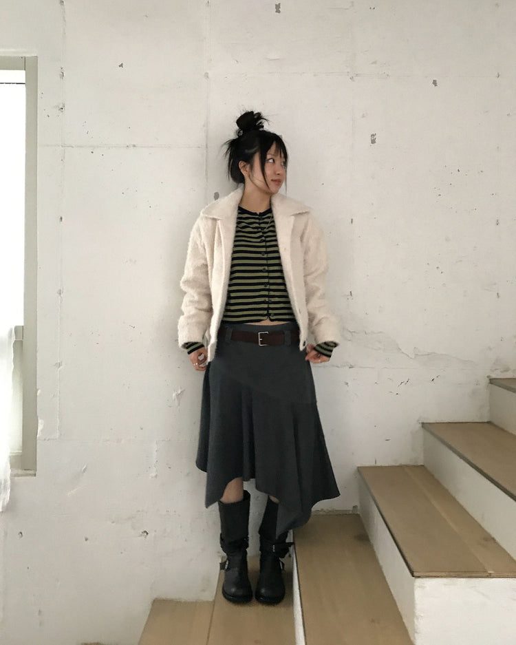 洗水不規則設計感半裙