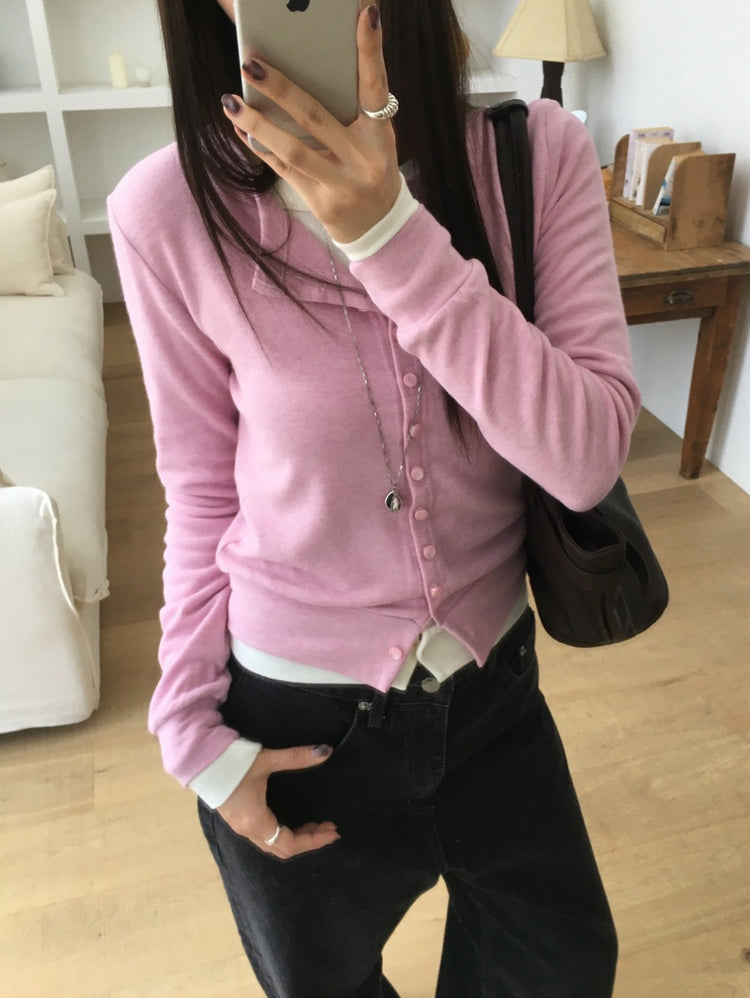 美色排鈕修身上衣