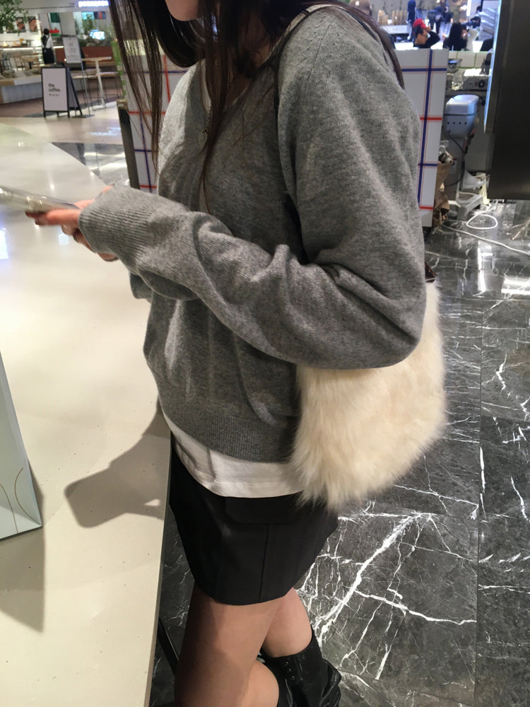 U領隨性寬鬆上衣