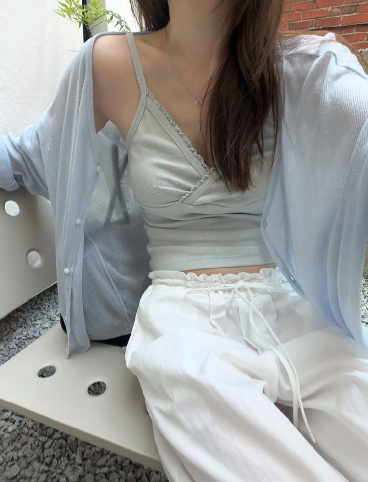 花邊蕾絲交疊背心