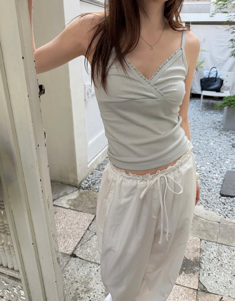 花邊蕾絲交疊背心